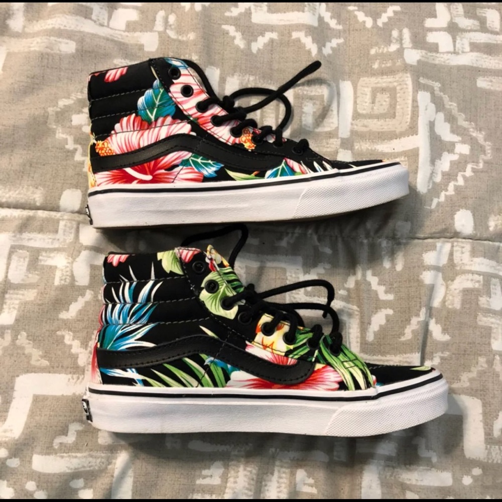 Rare Vans Black Floral Hightops 5